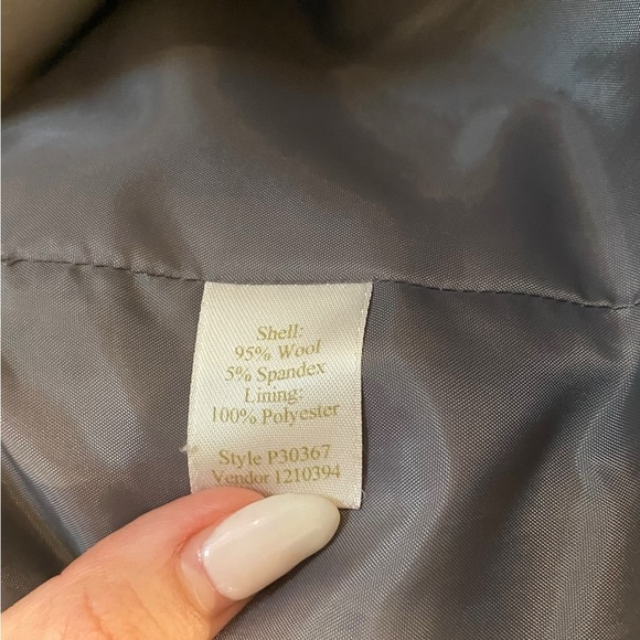 Caslon Wool Tweed Blazer Jacket In Grey Size 4 Petite - Picture 15 of 15